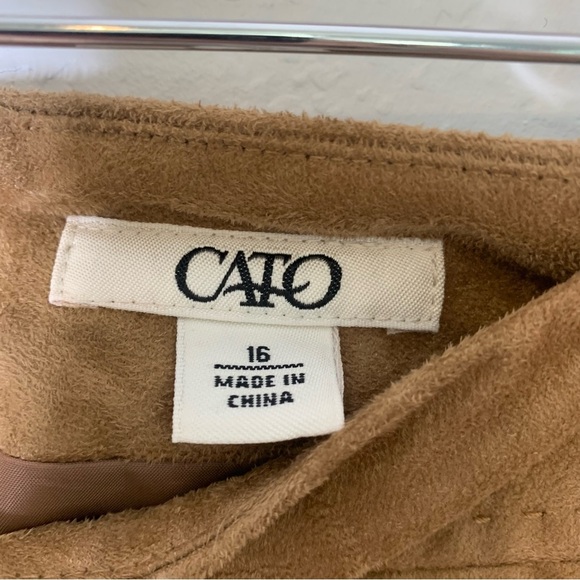 Cato Brown Suade Mini Skirt Size 16 *NWOTS* - Picture 4 of 8